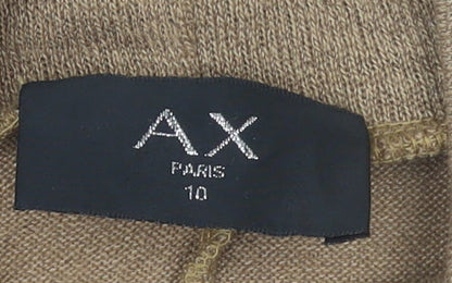 Womens UK Size 10 AX Paris Beige Tunic Jumper