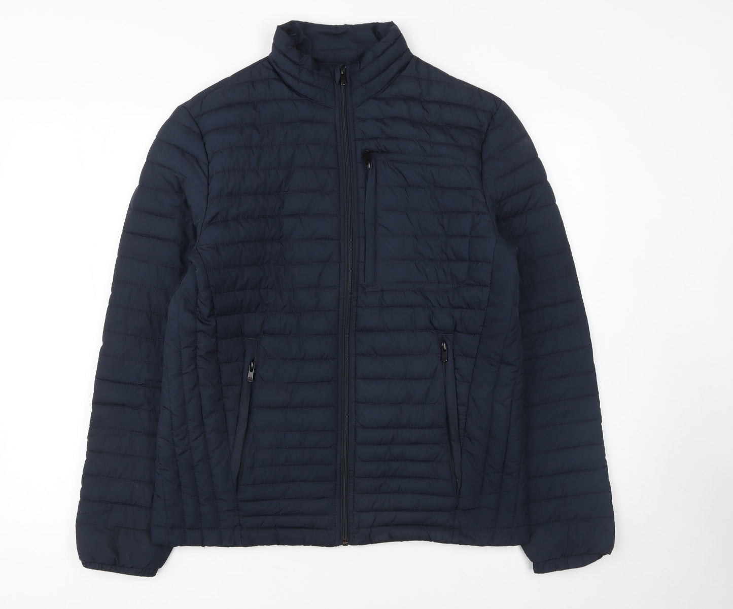 Mens UK Size M JACK & JONES Blue Puffer Jacket