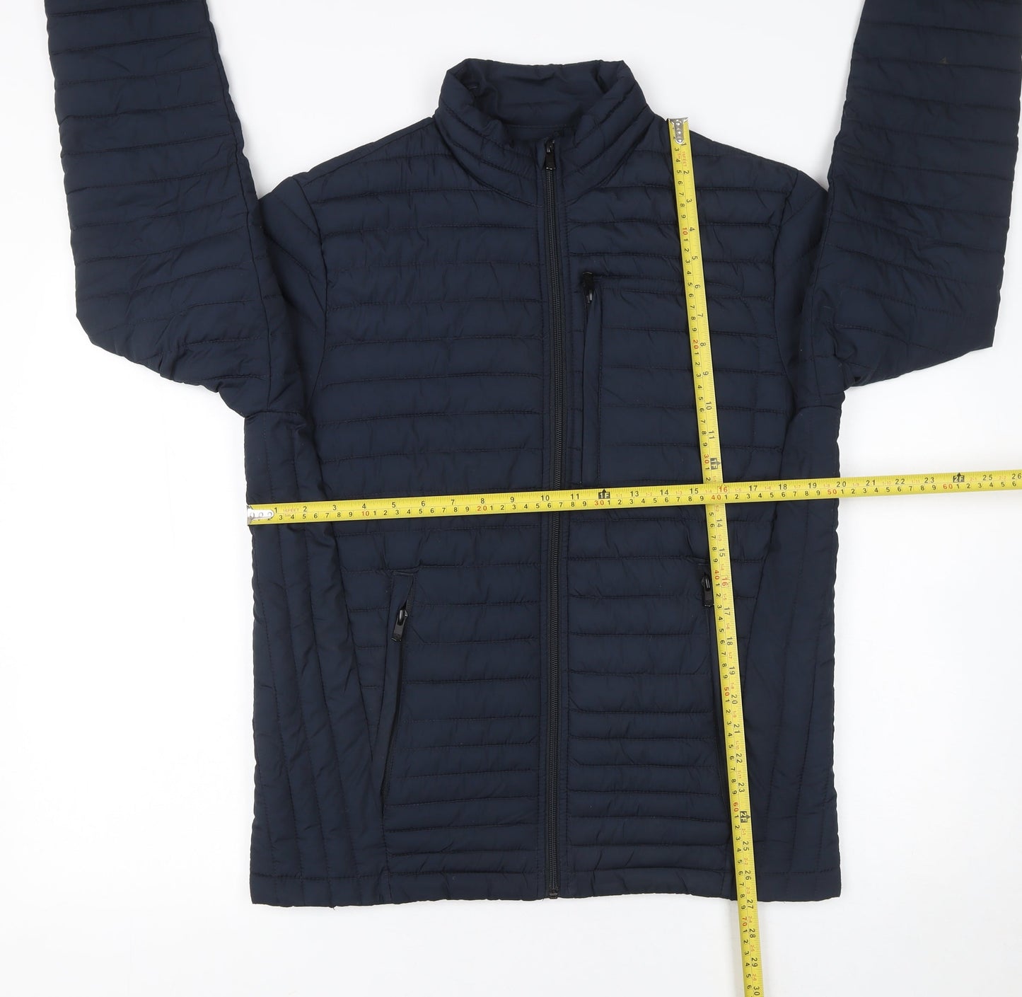 Mens UK Size M JACK & JONES Blue Puffer Jacket