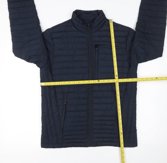 Mens UK Size M JACK & JONES Blue Puffer Jacket