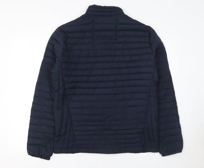 Mens UK Size M JACK & JONES Blue Puffer Jacket