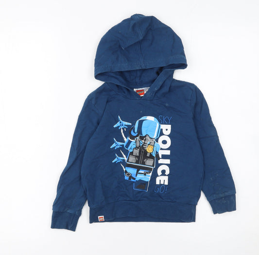 Boys UK Size 3-4 Years LEGO Blue Pullover Hoodie