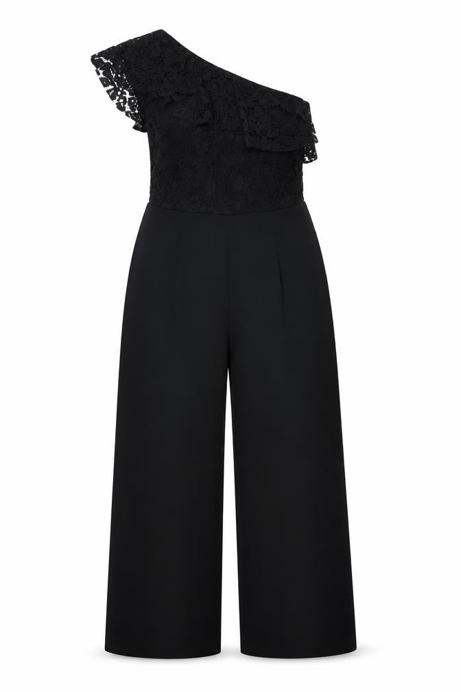Womens UK Size 12 Mango One-Piece Black Jumpsuit