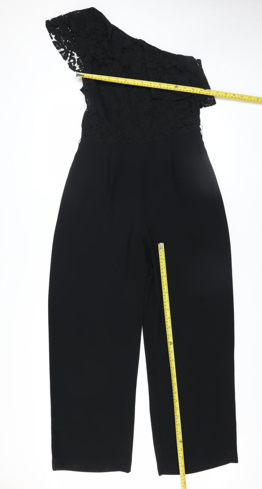 Womens UK Size 12 Mango One-Piece Black Jumpsuit
