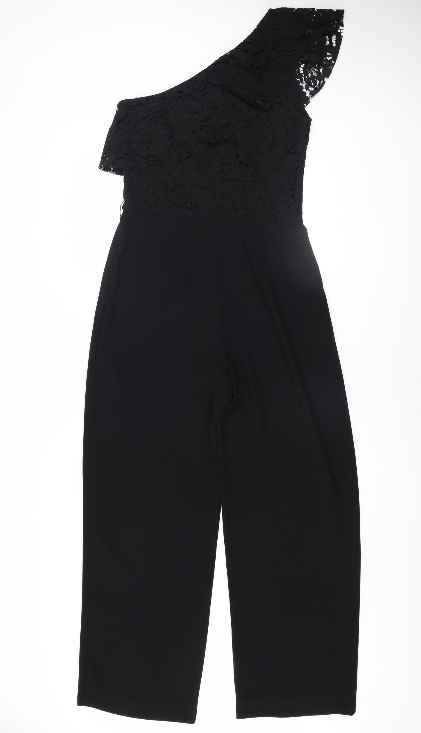 Womens UK Size 12 Mango One-Piece Black Jumpsuit