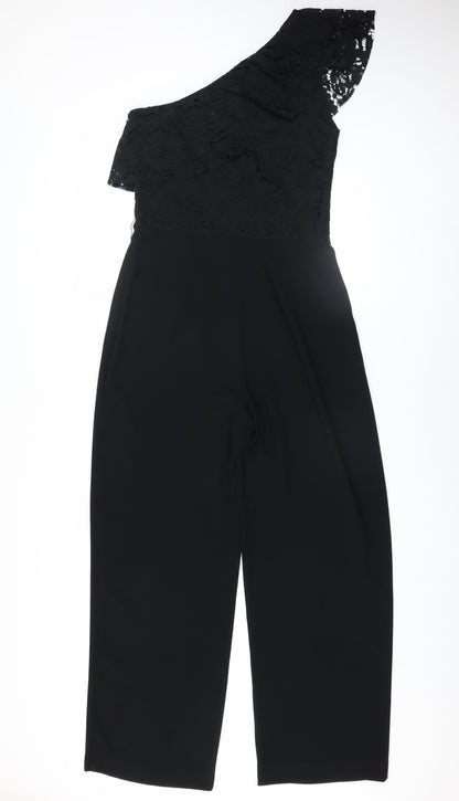 Womens UK Size 12 Mango One-Piece Black Jumpsuit