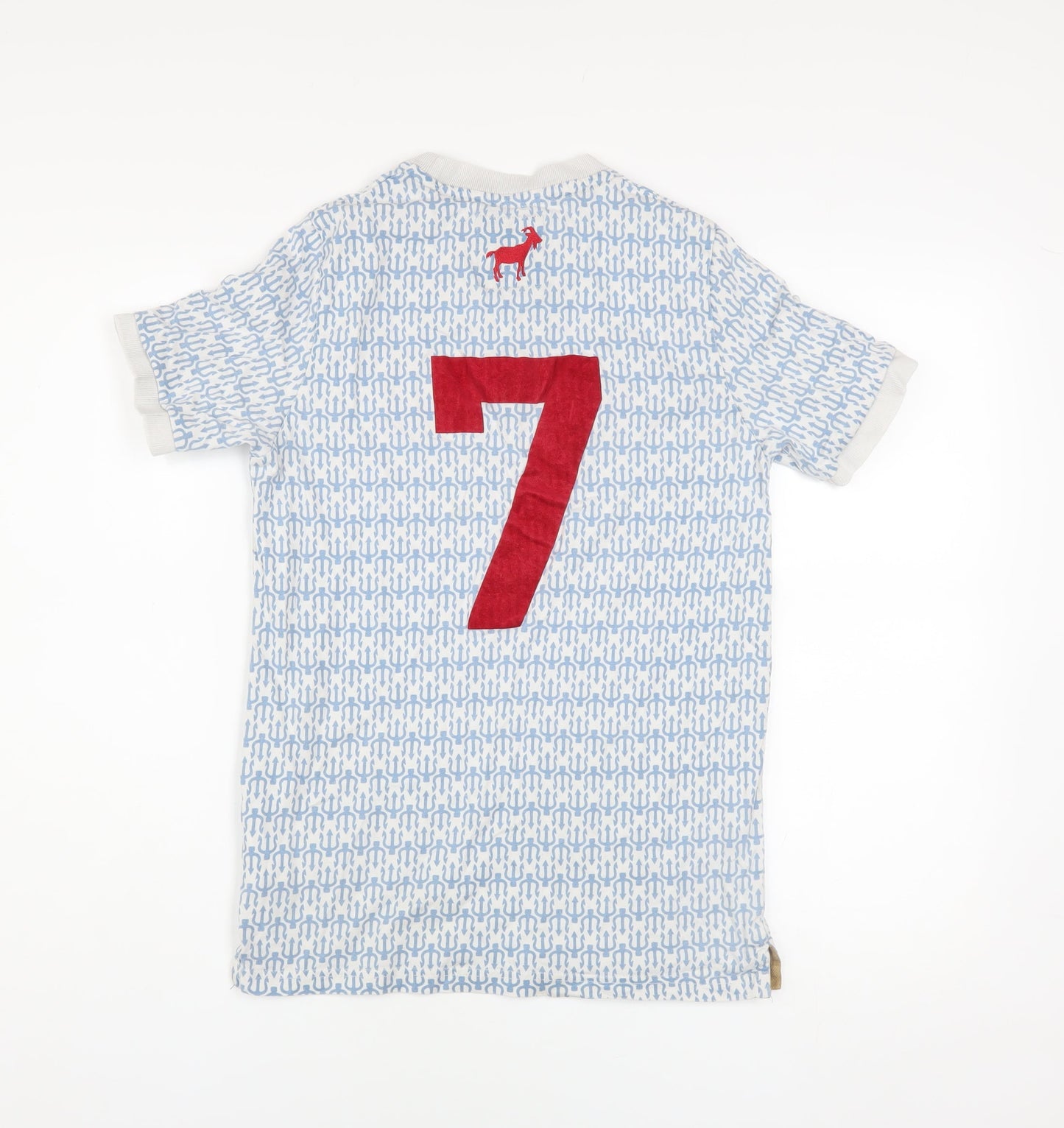Mens UK Size S Football Town Blue  T-Shirt