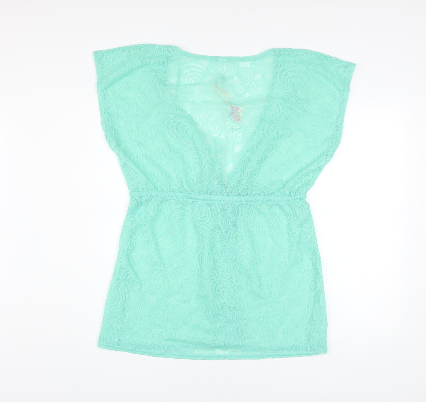 Ocean Club Women’s Green Mesh Beach Cover Up M Lightweight Swimwear