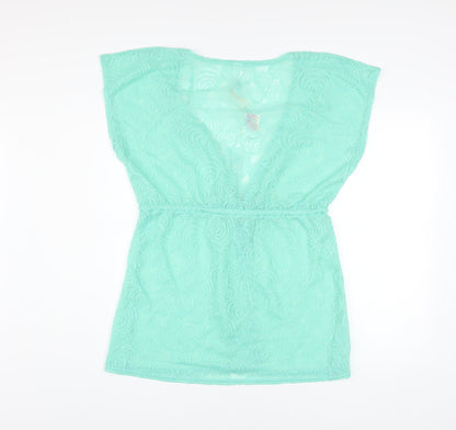 Ocean Club Women’s Green Mesh Beach Cover Up M Lightweight Swimwear