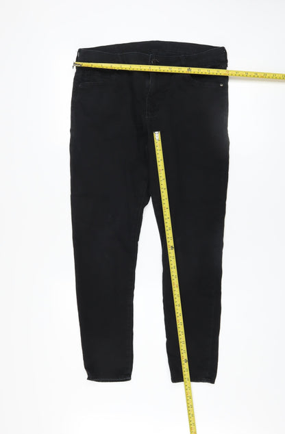 Unisex Adultss UK Size 34 Topshop Slim Fit Skinny Black Jeans