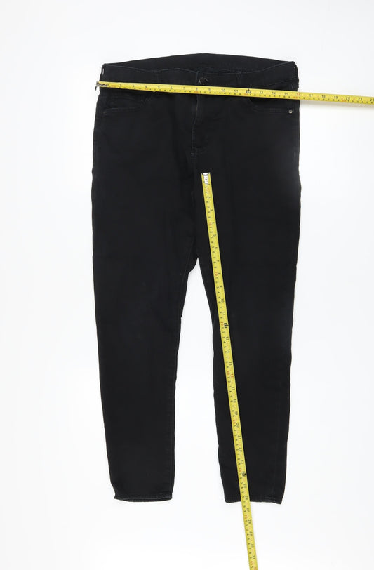 Unisex Adultss UK Size 34 Topshop Slim Fit Skinny Black Jeans