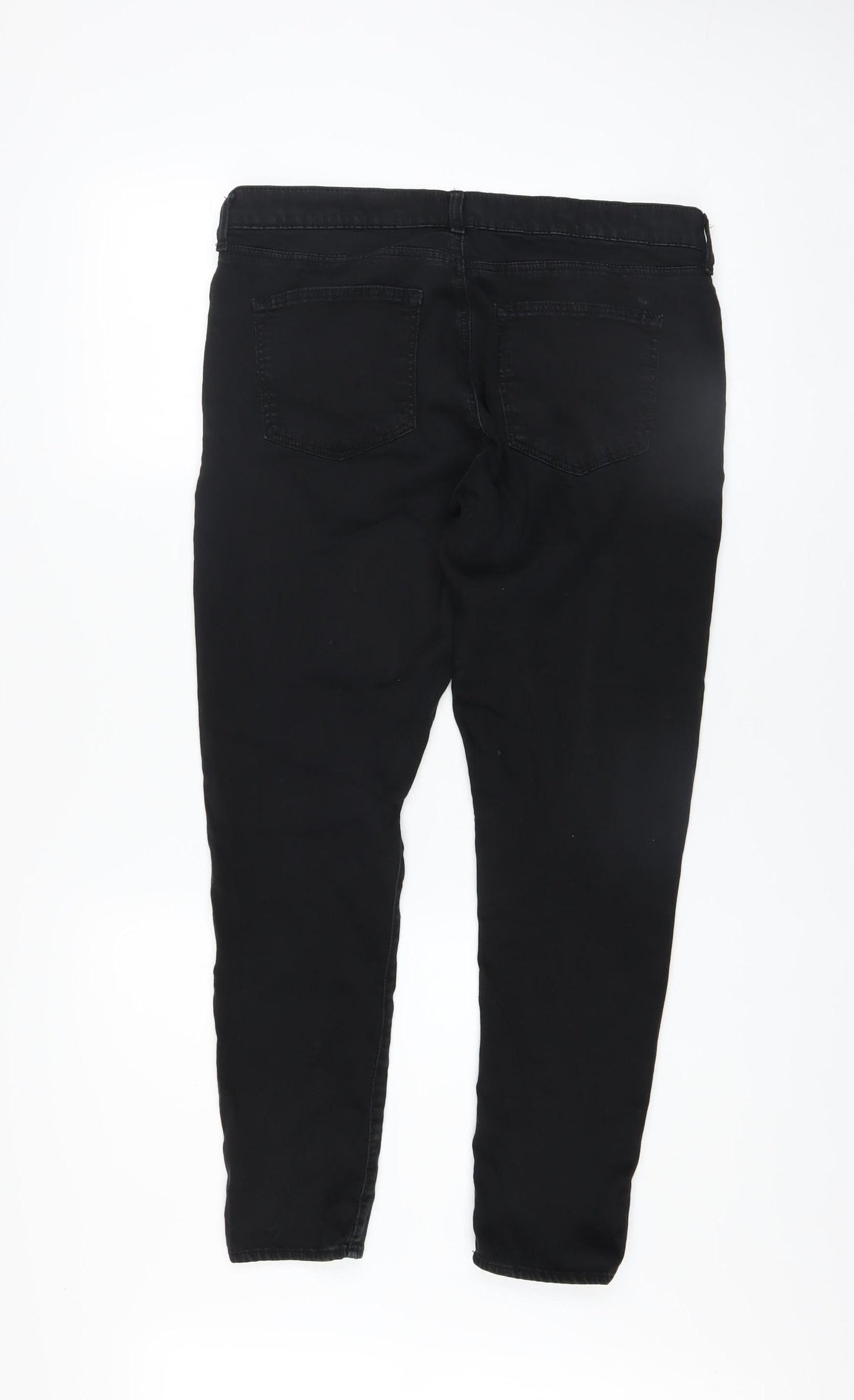 Unisex Adultss UK Size 34 Topshop Slim Fit Skinny Black Jeans