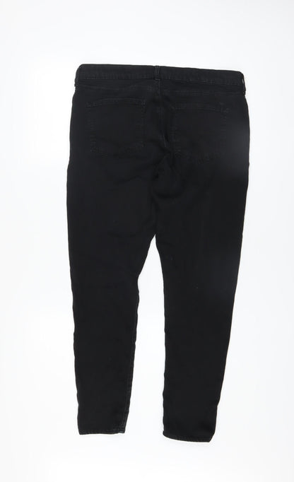 Unisex Adultss UK Size 34 Topshop Slim Fit Skinny Black Jeans