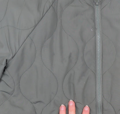 Womens UK Size XS Dunnes Stores Green Quilted Coat