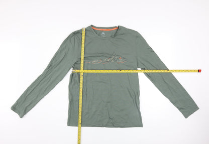 McKINLEY Men's Green Wool Blend Long Sleeve Outdoor Top M