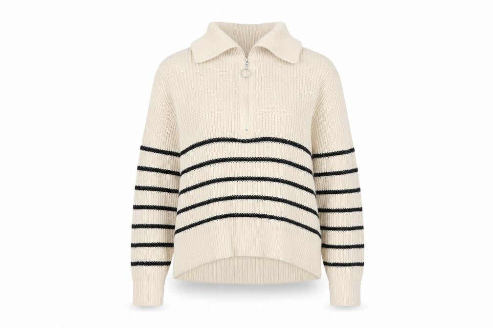 Womens UK Size S Pull&Bear Beige Full Zip Jumper
