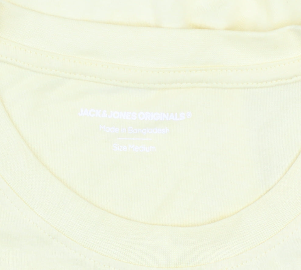 Mens UK Size M JACK & JONES Yellow  T-Shirt