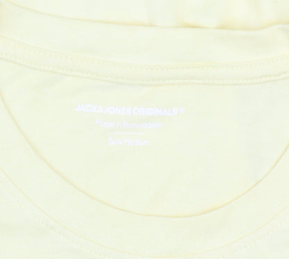 Mens UK Size M JACK & JONES Yellow  T-Shirt