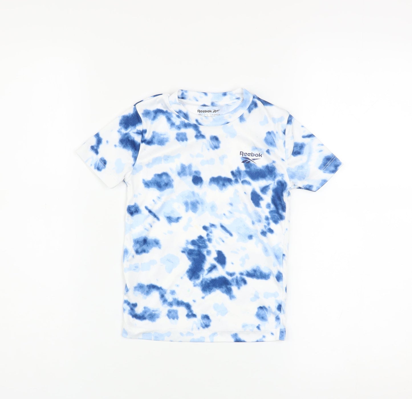 Reebok Boys Blue Tie Dye Short Sleeve Crew Neck T-Shirt 3-4 Years