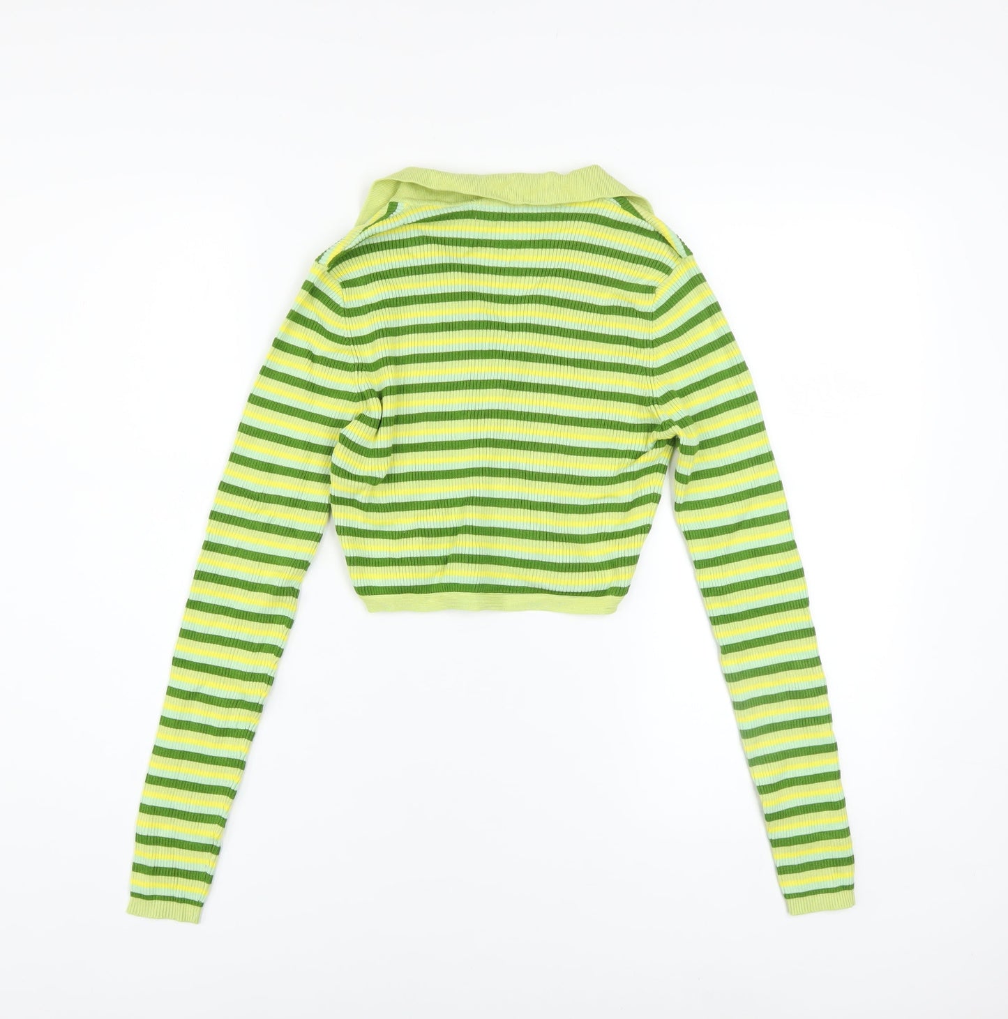 Womens UK Size 12 STR Multicoloured Cropped T-Shirt