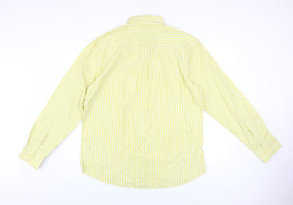 U.S. Polo Assn. Men's Yellow Striped Tailored Fit Cotton XL Shirt