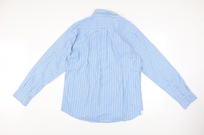 U.S. Polo Assn. Men’s Blue Striped Cotton Button-Up Shirt XL Tailored Fit