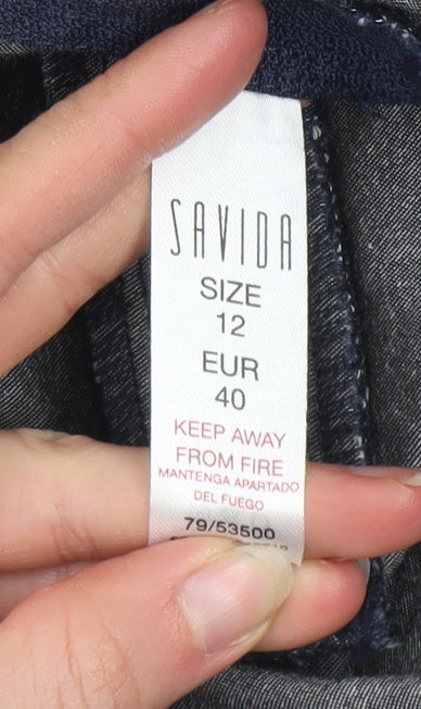Womens UK Size 12 Savida Slim Fit Leggings Blue Trousers