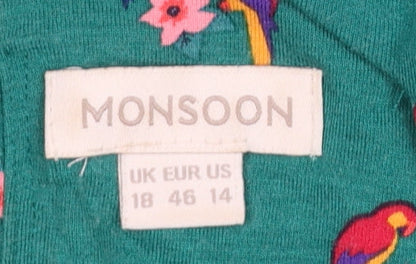 Womens UK Size 18 Monsoon Green Camisole Blouse