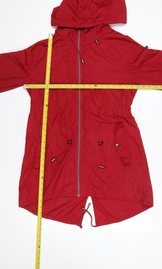 Womens UK Size S Atmosphere Red Parka Coat