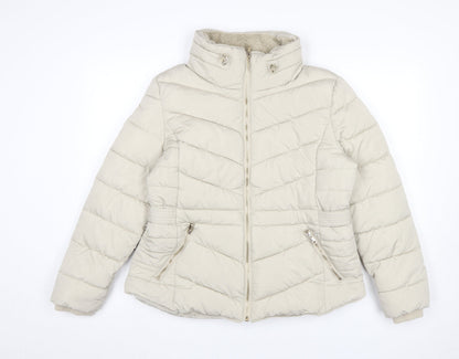 Womens UK Size L Primark Beige Puffer Jacket