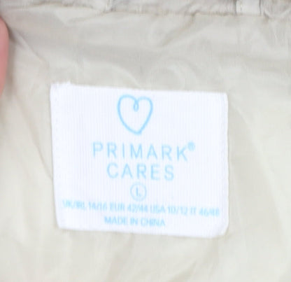 Womens UK Size L Primark Beige Puffer Jacket