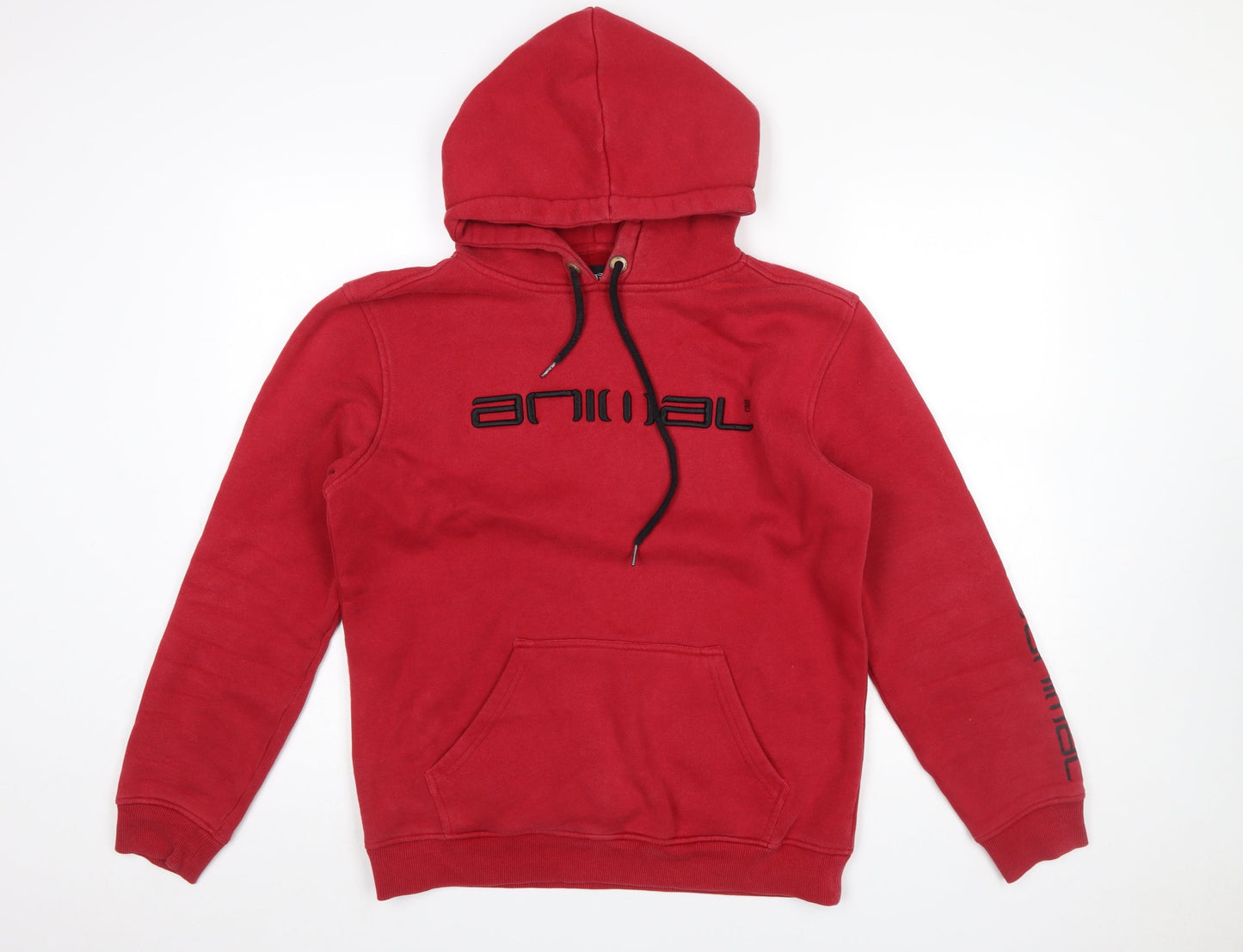 Mens UK Size S Animal Red Pullover Hoodie