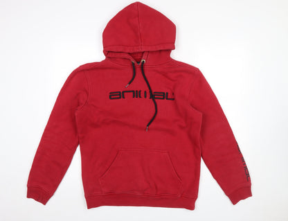 Mens UK Size S Animal Red Pullover Hoodie