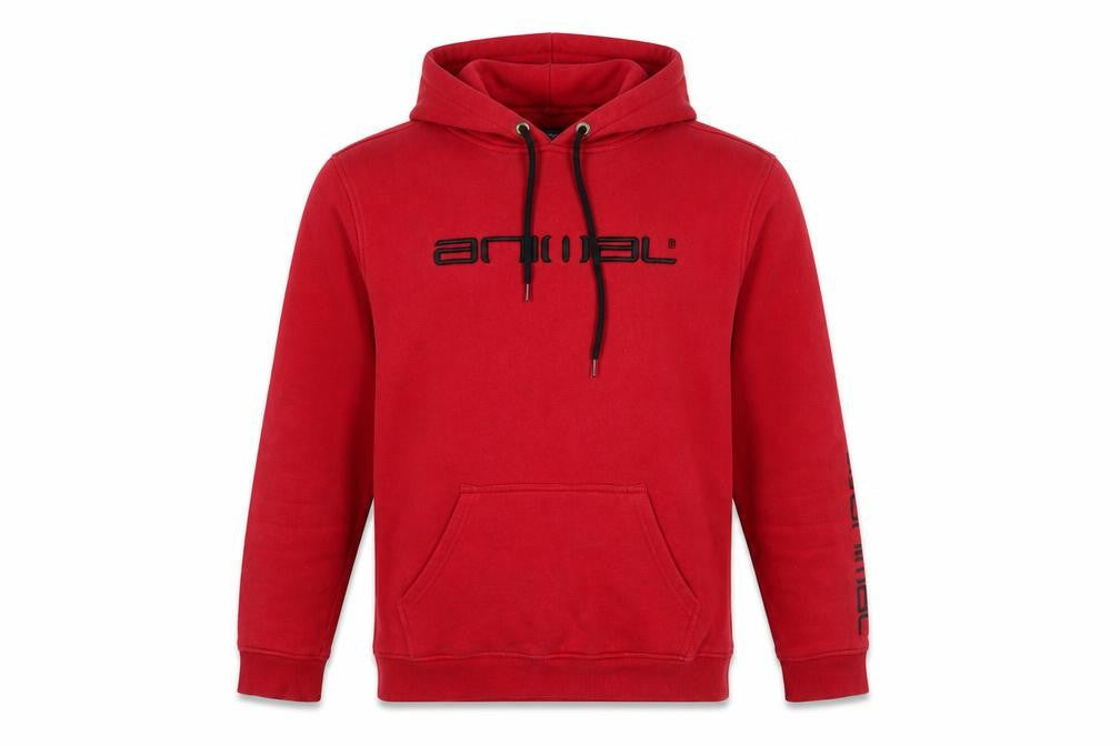 Mens UK Size S Animal Red Pullover Hoodie