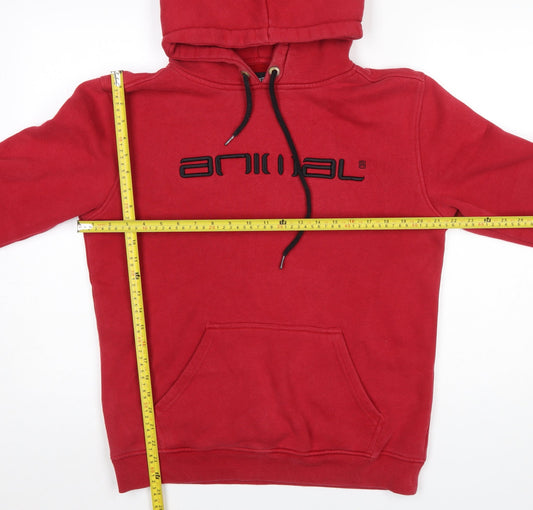 Mens UK Size S Animal Red Pullover Hoodie