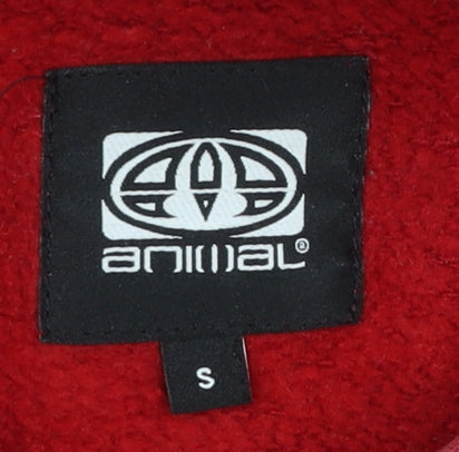 Mens UK Size S Animal Red Pullover Hoodie