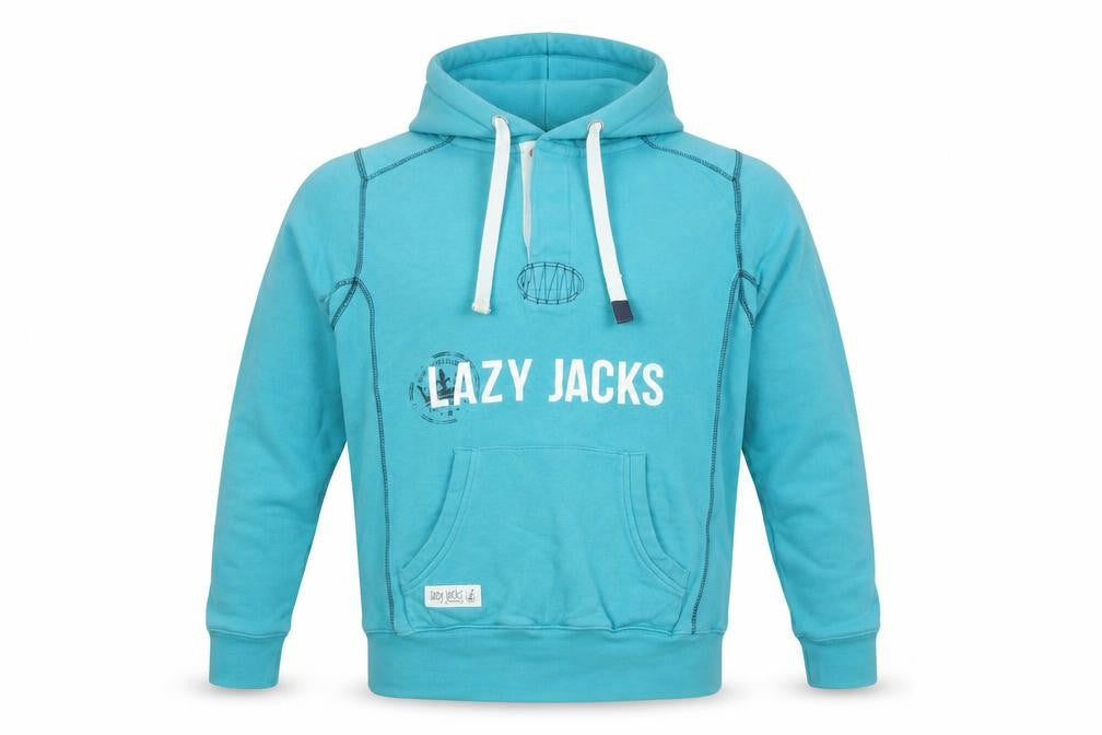 Mens UK Size XS Lazy Jacks Blue Pullover Hoodie