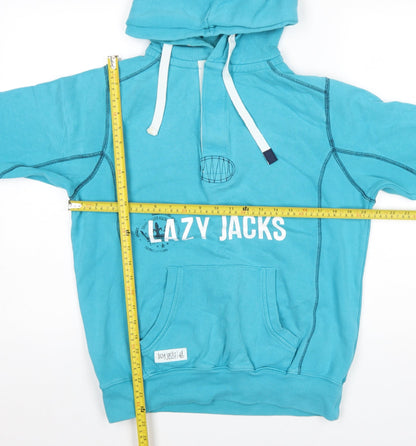 Mens UK Size XS Lazy Jacks Blue Pullover Hoodie