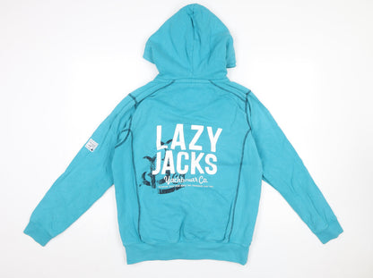 Mens UK Size XS Lazy Jacks Blue Pullover Hoodie