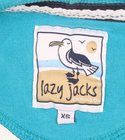 Mens UK Size XS Lazy Jacks Blue Pullover Hoodie