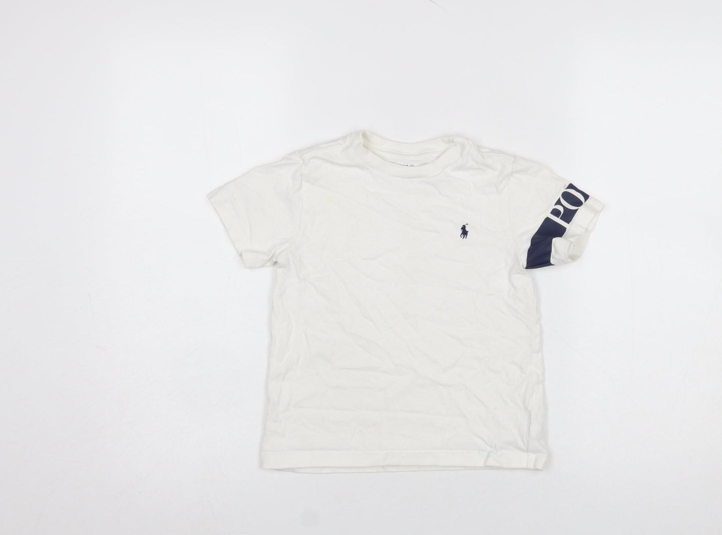 Boys UK Size 4 Years Ralph Lauren White Basic T-Shirt
