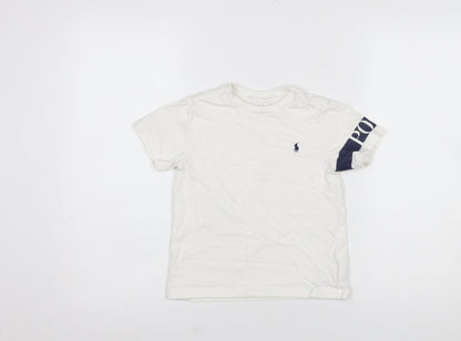 Boys UK Size 4 Years Ralph Lauren White Basic T-Shirt