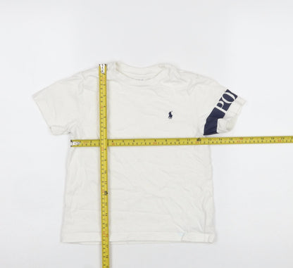 Boys UK Size 4 Years Ralph Lauren White Basic T-Shirt