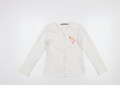 Girls UK Size 9-10 Years Mexx White Basic Button-Up