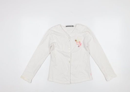 Girls UK Size 9-10 Years Mexx White Basic Button-Up
