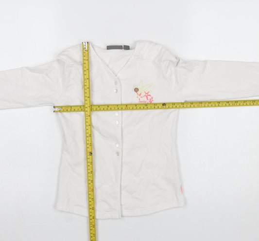 Girls UK Size 9-10 Years Mexx White Basic Button-Up