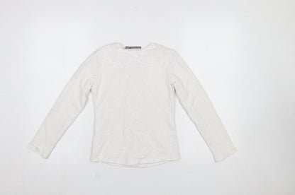 Girls UK Size 9-10 Years Mexx White Basic Button-Up