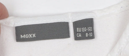 Girls UK Size 9-10 Years Mexx White Basic Button-Up