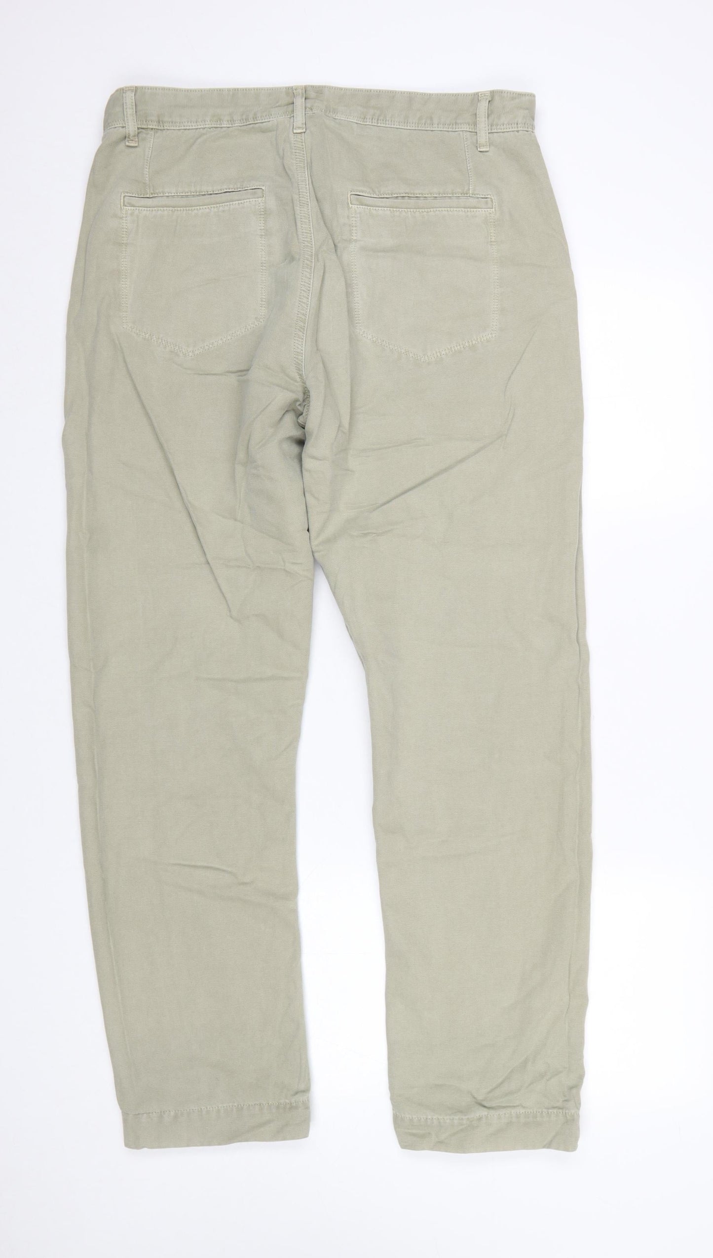 Mens UK Size 34 River Island Regular Fit Straight Beige Jeans
