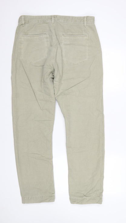 Mens UK Size 34 River Island Regular Fit Straight Beige Jeans